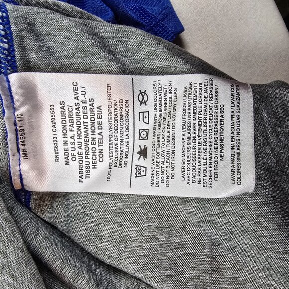 Nike T Shirt Mens 2XL Gray Blue Ken Griffey Baseball Graphic Dri-Fit 3/4 Sleeve - Picture 7 of 9